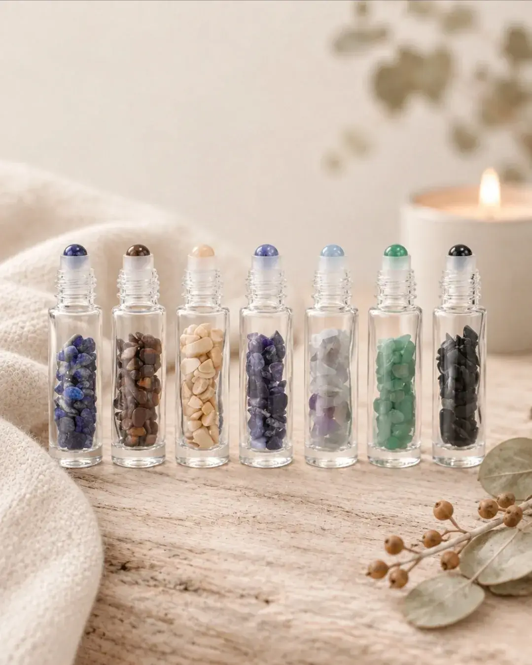 10ml Crystal chip rollerball bottles