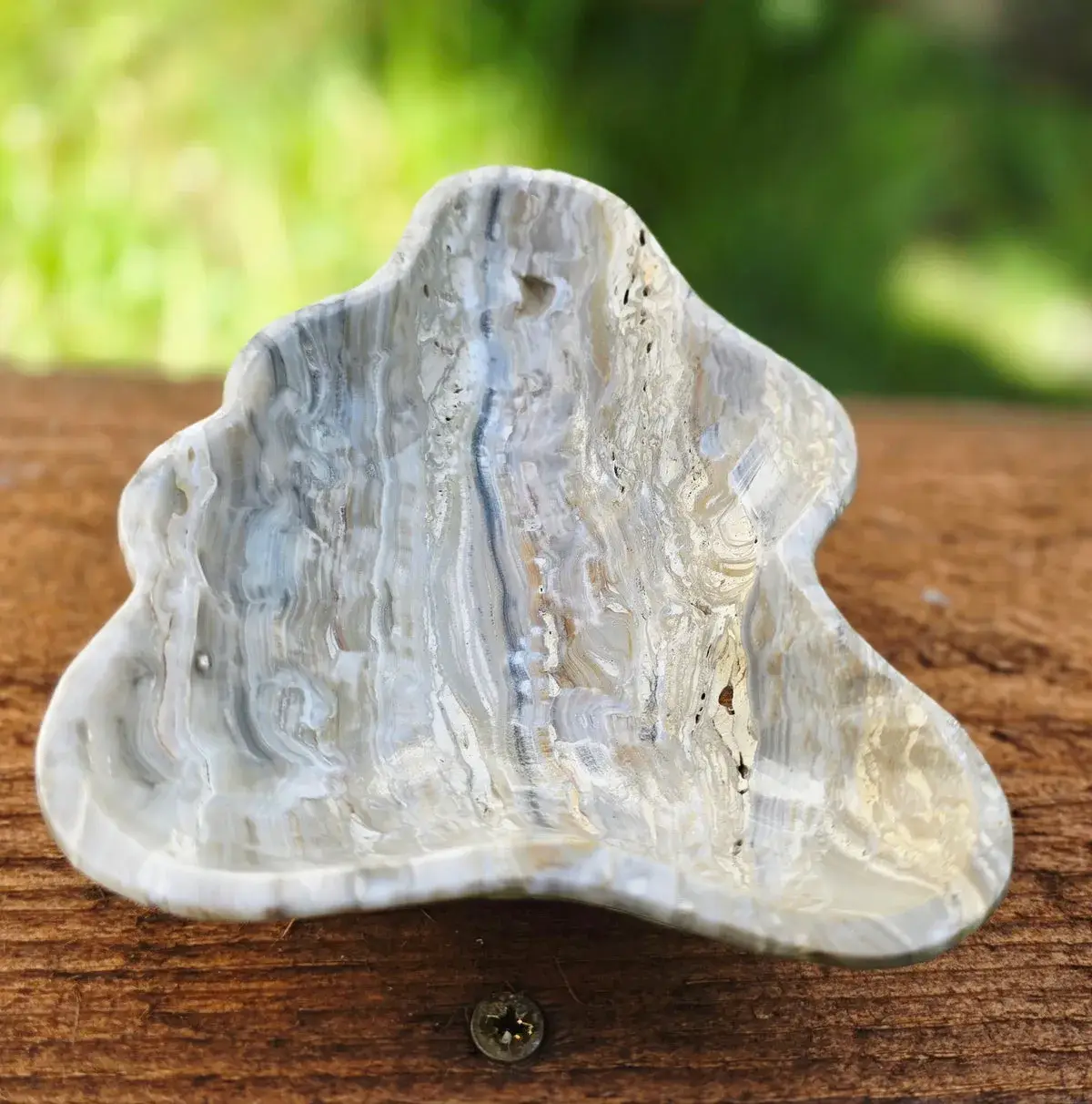 Grey Aragonite Cloud Bowl