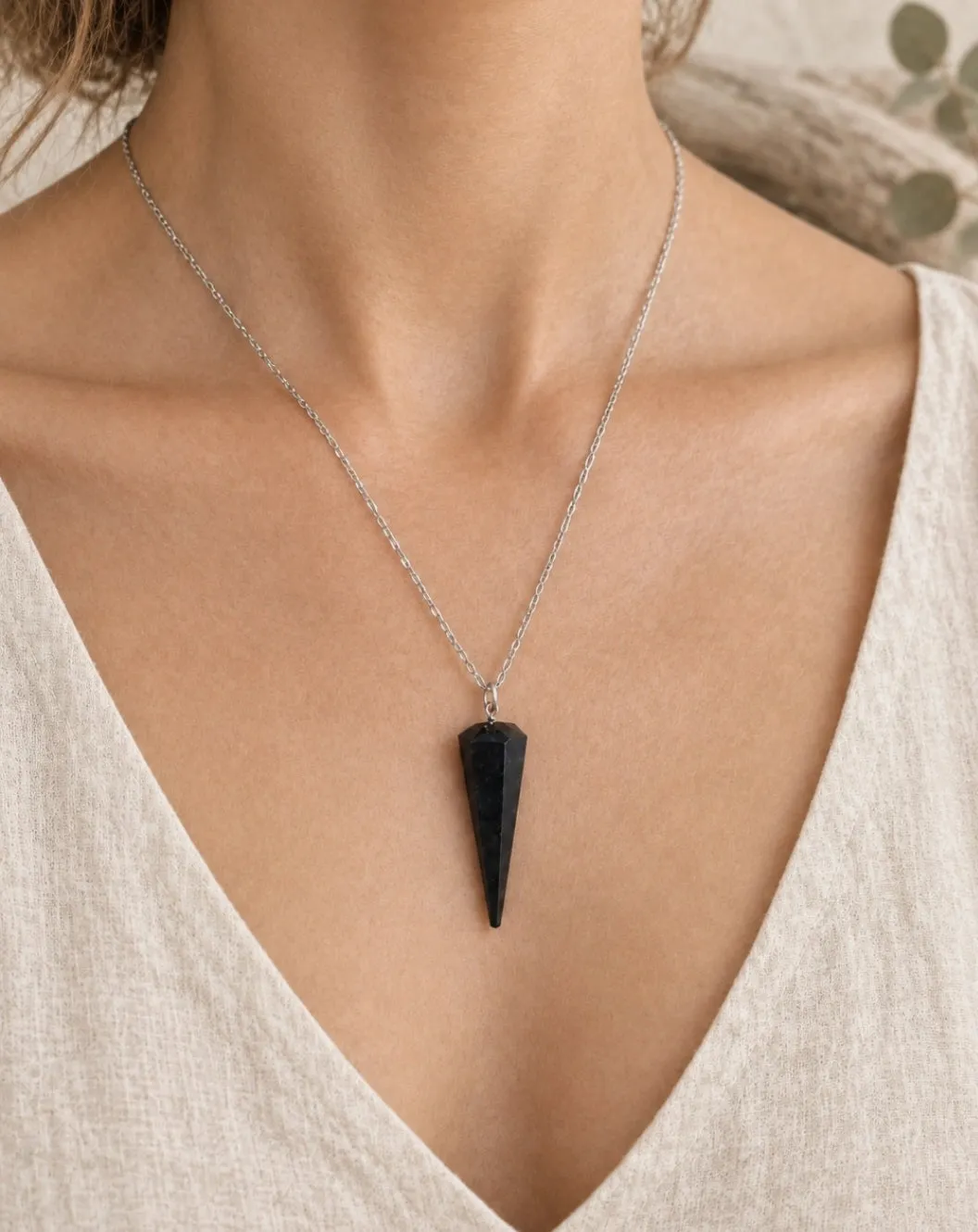 Shungite Pendulum Necklace